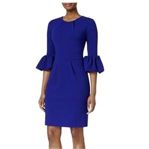 Betsy & Adam Bell Sleeve Dress RoyalBlue size 4